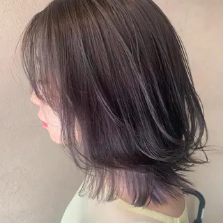 ミディアム カラー 西新/siohair 似合わせ/石尾刻矢のヘアスタイル