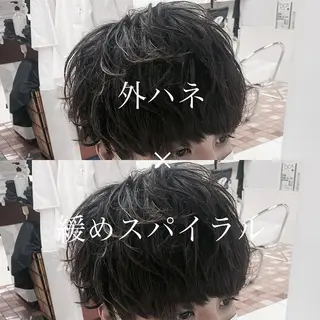 ミディアム パーマ メンズ メンズパーマ/ メッシュ😎タクミのヘアスタイル