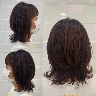 ミディアム 竹内 美貴のヘアスタイル