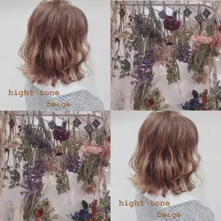 ミディアム カラー 赤阪 優奈のヘアスタイル