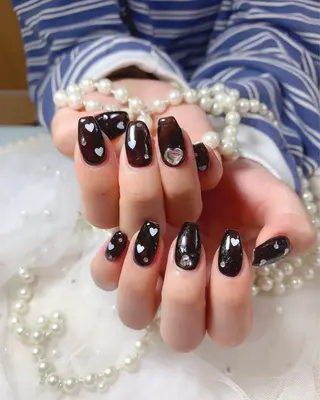 ネイル ネイルサロンAiri 長さ出し·シンプルのネイルデザイン