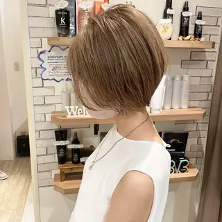 ショート カラー 大人可愛い/レイヤー /ブリーチ/溝口誠二のヘアスタイル