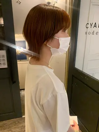 ショート カラー パーマ ヘアアレンジ メンズ キッズ ネイル マツエク・マツパ SALOWIN梅田茶屋町店所属・ウルフレイヤーカット /チヒロのヘアスタイル