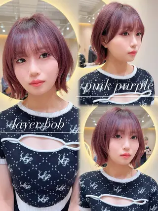 ショート カラー レイヤー✨縮毛矯正 川村利幸のヘアスタイル