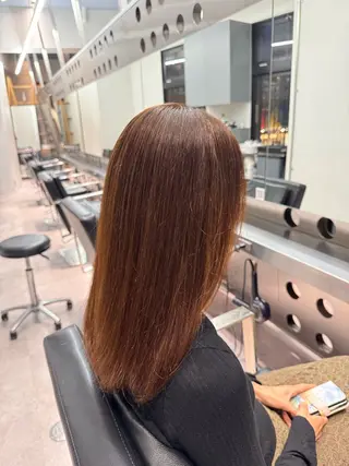セミロング カラー 北村 岳久翔のヘアスタイル
