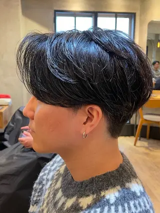 ショート パーマ メンズ amie高崎所属・高崎メンズパーマ 髪質改善TAKEのヘアスタイル