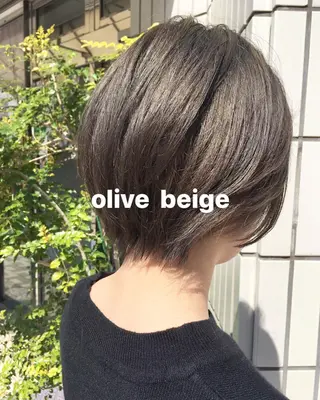 ショート カラー ヘアアレンジ シアーベージュニスト 🥣大石亜里紗のヘアスタイル