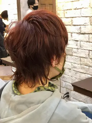 ショート カラー パーマ Carina所属・セン北徒歩５分 キシタクのヘアスタイル