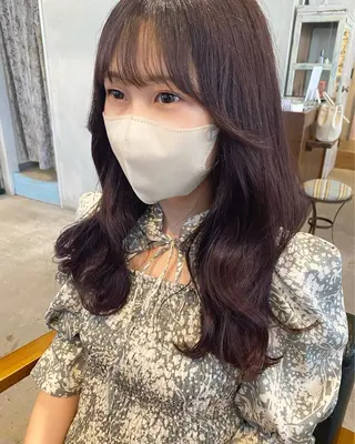 セミロング カラー 似合わせカラーパーマ 🌿kitin米川のヘアスタイル