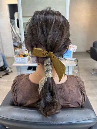 セミロング ヘアアレンジ 女性に人気♪ はやしほのかのヘアスタイル