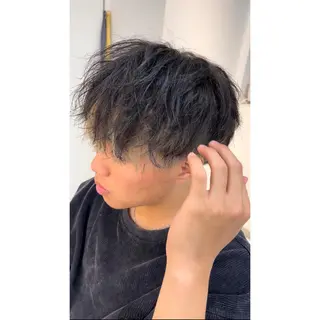 ショート カラー メンズ asterisk所属・涼音 🫧前髪お助け美容師のヘアスタイル