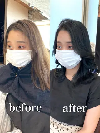 ミディアム 【1日2名様限定】 AFLOAT白川雄副のヘアスタイル