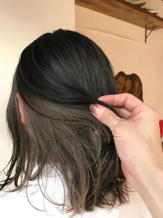 ミディアム カラー ヘアアレンジ ❤️カラー得意 🧡松浦睦樹❤️のヘアスタイル