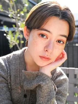 ショート カラー パーマ ヘアアレンジ cecil hair 難波店所属・髪質改善透明感カラー /SHOGO☀️のヘアスタイル
