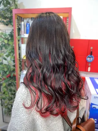 ロング ゆぴ☾‪/推しカラー /ハイトーンのヘアスタイル