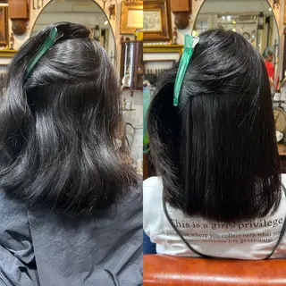 ミディアム パーマ BRITS 渡辺 菜々子のヘアスタイル