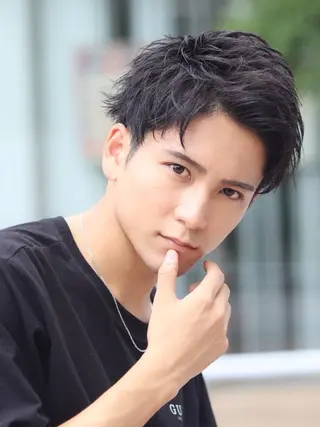 ミディアム パーマ メンズ ショートヘア🔥メン ズ特化パーマ/そめやのヘアスタイル