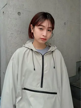 ショート カラー パーマ＊ 顔まわり似合わせのヘアスタイル