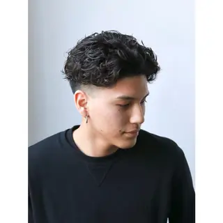 ショート パーマ 溝江 太一のヘアスタイル