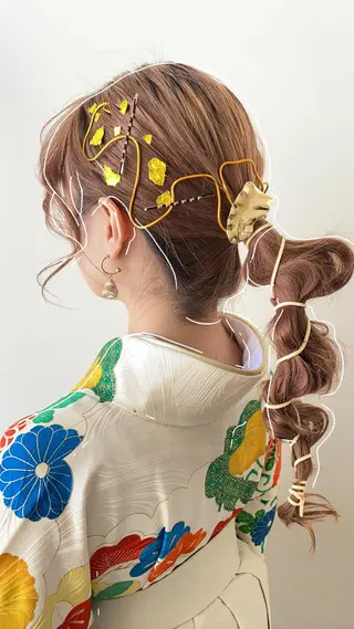 ヘアアレンジ 顔まわり‎🤍小顔 カット🤍みさきのヘアスタイル