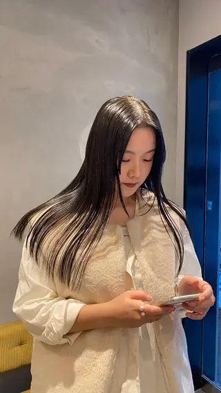 ロング カラー パーマ ヘアアレンジ メンズ marino マリノのヘアスタイル