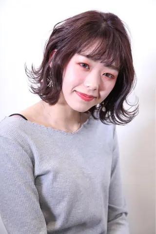 ミディアム カラー unpeu hair  二条所属・先着1名様限定 カット無料のヘアスタイル