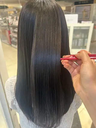 ロング パーマ 艶質改善/縮毛矯正 ササキナツミのヘアスタイル