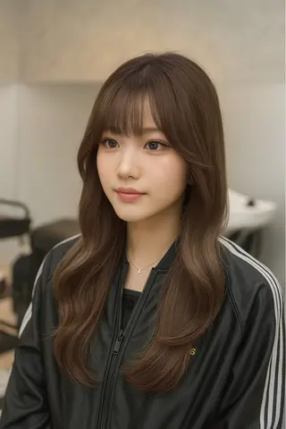 セミロング ✨韓国ヘア✨ レイヤー✂️鎌倉楓麻のヘアスタイル