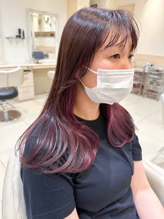 ロング カラー 内田 敦士のヘアスタイル