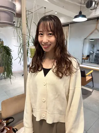 セミロング REINA☁️透明感 カラー/ぷつっと♡のヘアスタイル