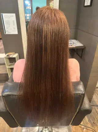 ロング カラー 安達 望のヘアスタイル