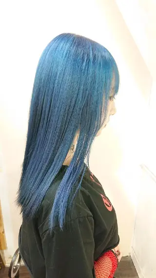 カラー セミロング 艶髪✨ブリーチ職人 井手正康のヘアスタイル