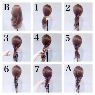 セミロング ロング ヘアアレンジ アオガミ （前髪顔周りカット）のヘアスタイル