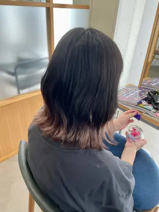 ミディアム カラー Agu hair dio 熊本上通所属・西田 美桜のヘアスタイル