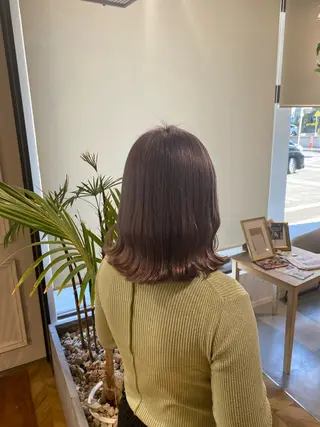 ミディアム カラー yate'/ Wカラー/小出捷也のヘアスタイル