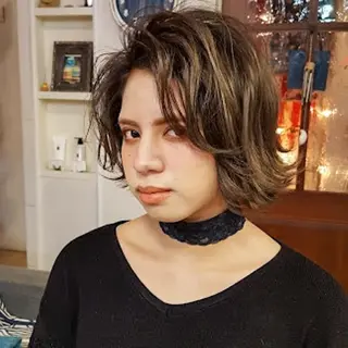 ショート カラー フリーランス所属・韓国ヘア レイヤー くびれヘアMATSUのヘアスタイル