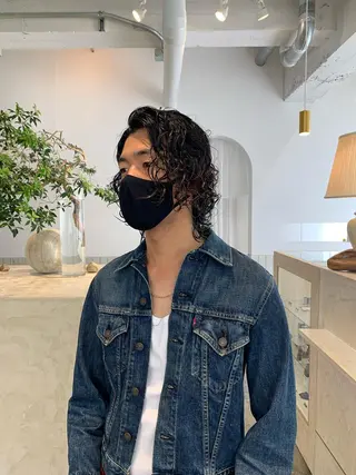 ショート パーマ メンズ 似合わせカット ケアパーマ喜来雅由のヘアスタイル