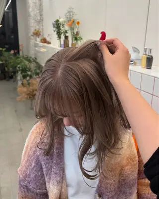 ミディアム カラー NIKO/名古屋/ 伏見/花屋併設のヘアスタイル