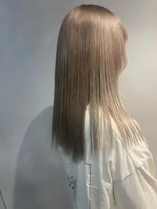 ロング カラー nishido ハイライト/メンズのヘアスタイル