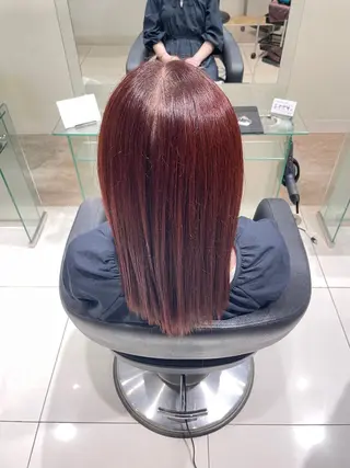 セミロング カラー ✨感動の美髪矯正✨ 💜momoka💜のヘアスタイル
