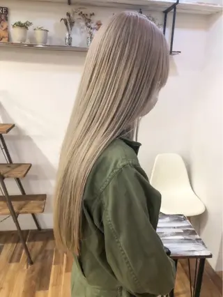 ロング カラー 中崎町ハイトーン🫧 神崎 源のヘアスタイル