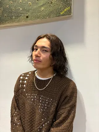 セミロング メンズハイトーン🌗 ブリーチ/RUKIのヘアスタイル