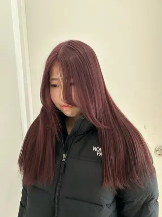 ロング カラー 愛結 暖色カラー🎀🩰のヘアスタイル