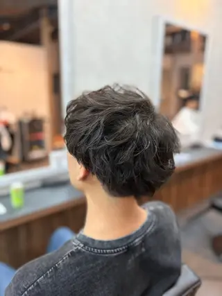 ショート パーマ メンズ メンズサロン Aso bee 桑原 剛志のヘアスタイル
