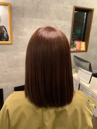 セミロング カラー Wカラー/ワンカラー 中村太玖美のヘアスタイル