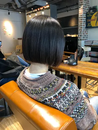 ショート 🌟小顔カット🌟 レイヤーカットボブのヘアスタイル