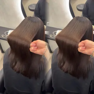 セミロング カラー ヘアアレンジ 新宿 /髪質改善/ 縮毛矯正/ヒュウガのヘアスタイル