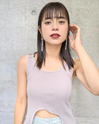 ミディアム カラー ヘアアレンジ 南堀江 möwen ( メーヴェ )所属・mowen RUIのヘアスタイル