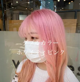 ミディアム カラー ハイトーン/カラー/ 用賀/稲若健太郎のヘアスタイル