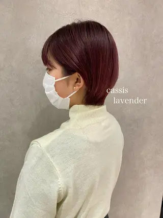 ショート カラー ヘアアレンジ あおい 🍒暖色カラーのヘアスタイル